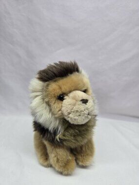 WWF World Wildlife Foundation Lion Plush Toy 7" Stuffed Animal No Whiskers